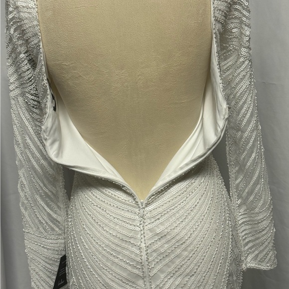 NWT Lulus White Sequin Fringe Mini Dress! - Picture 12 of 14